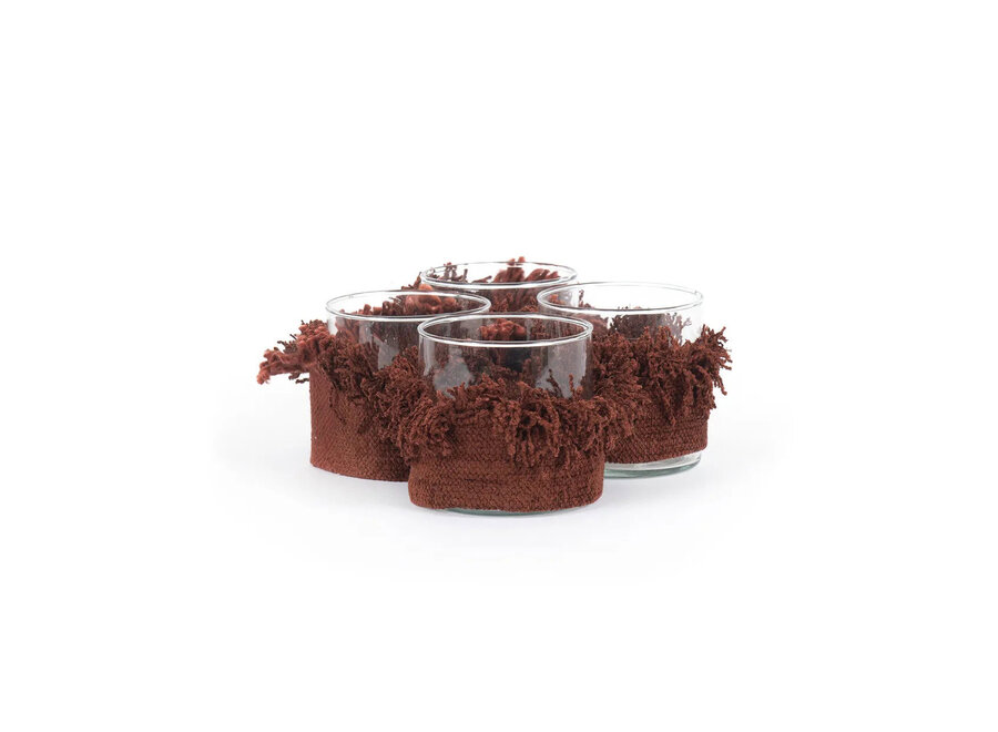 The Oh My Gee Candle Holder - BurgundyVelvet - S