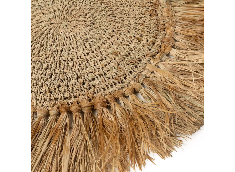 El Mantel Individual Crochet Raffia - Natural