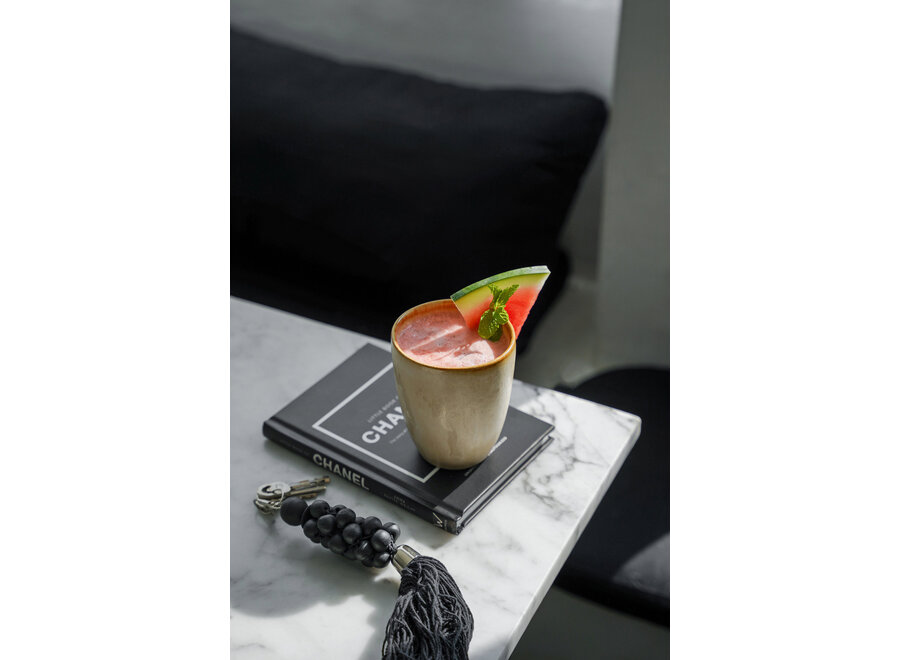 De Wooden Beads Sleutelhanger - Zwart