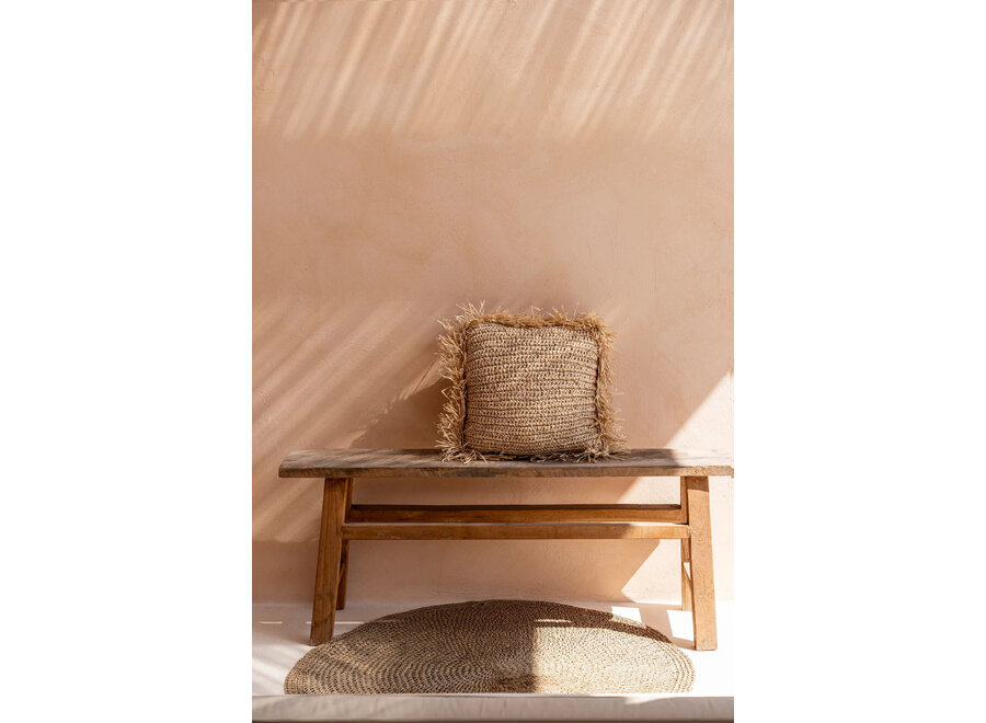 La Housse De Coussin Raffia Carré - Naturel - 60x60
