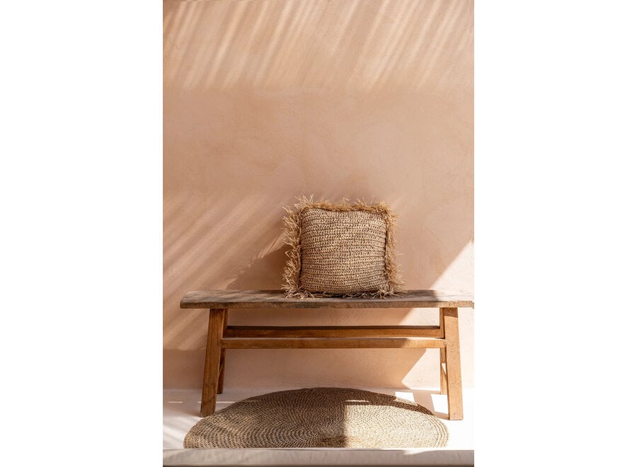 The Raffia Cushion Cover Square - Natural - 60x60