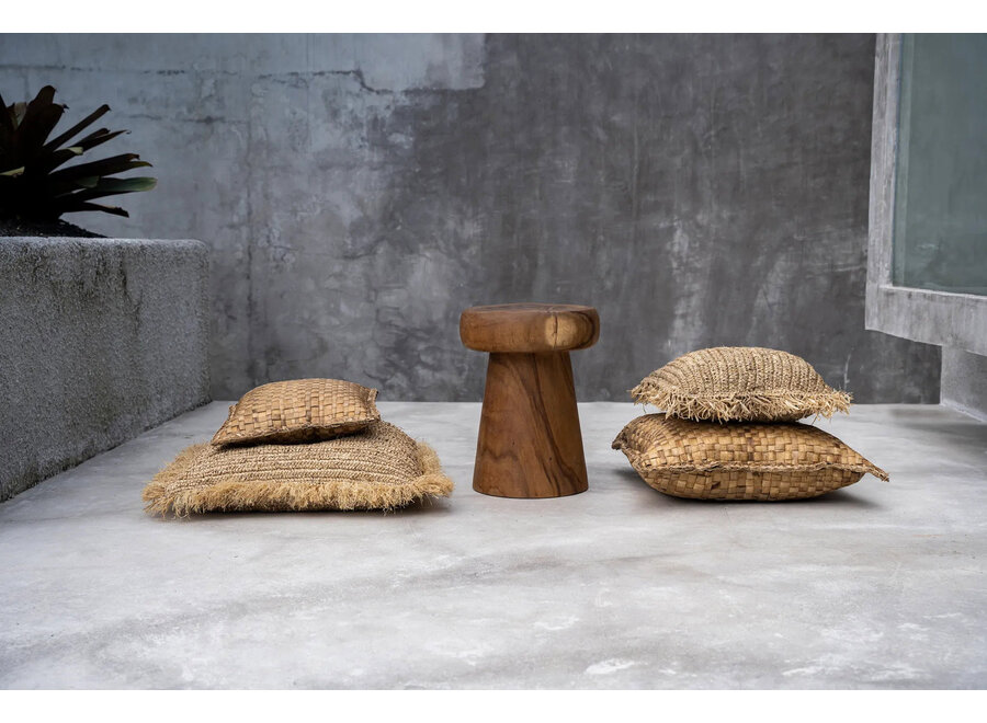 La Housse De Coussin Raffia Carré - Naturel - 60x60