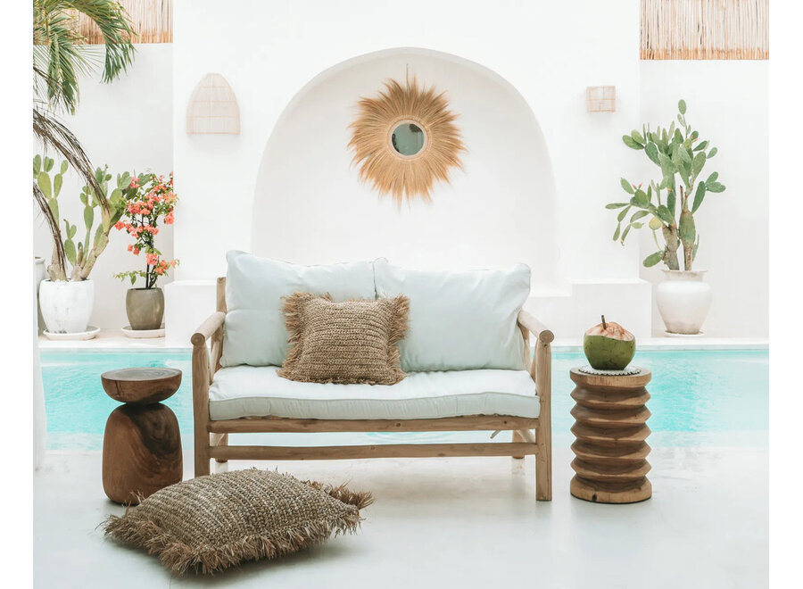 The Raffia Cushion Cover Square - Natural - 60x60