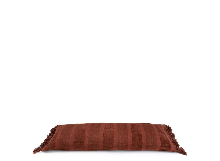 La Housse De Coussin Oh My Gee - Velours Bordeaux - 35x100