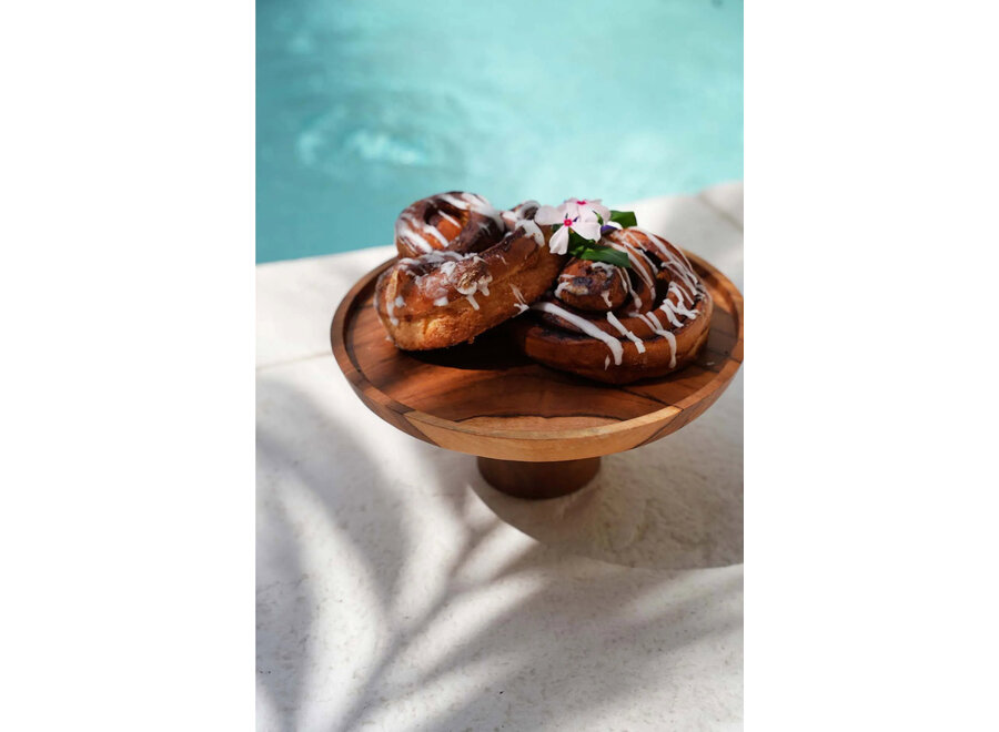 Il Piatto Da Torta In Teak Root - M