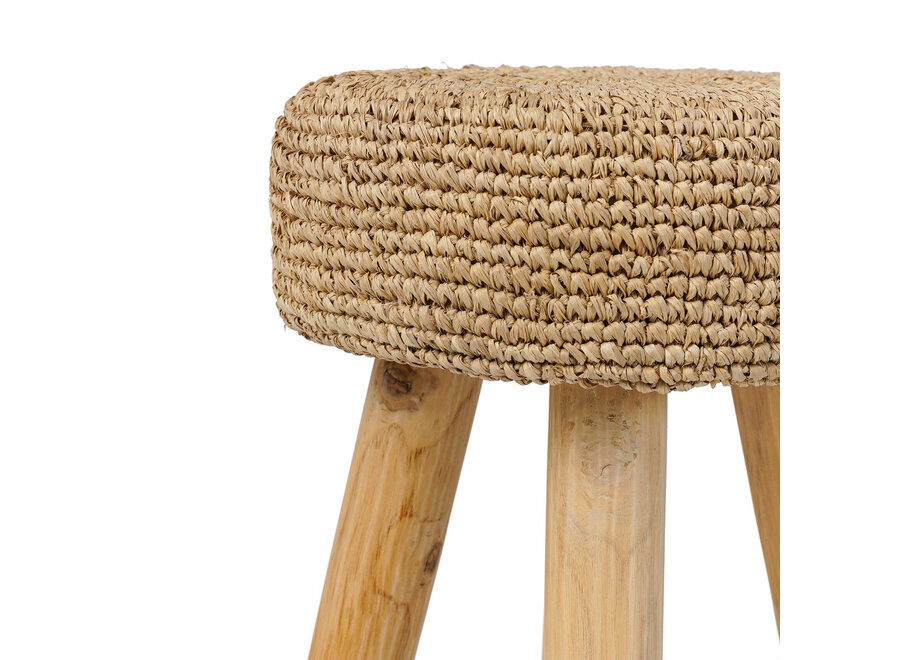 The Raffia Stool - Natural