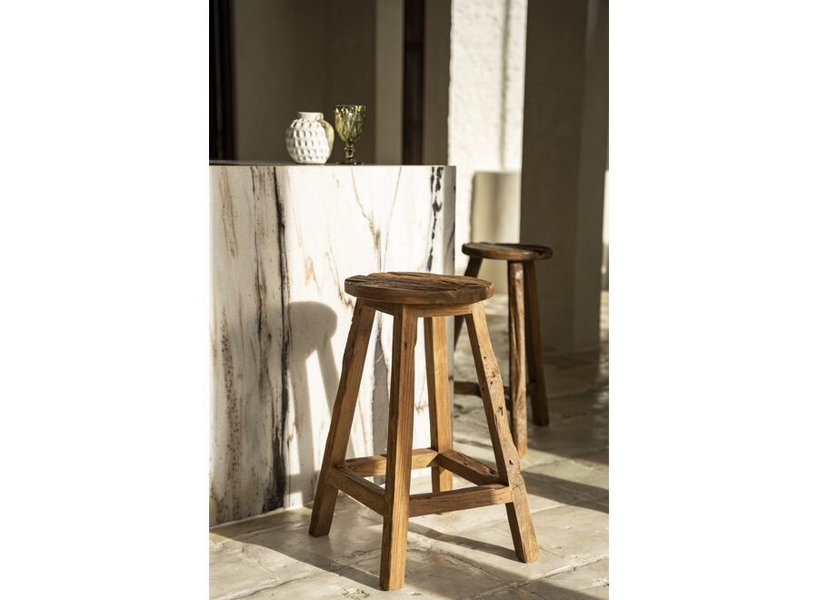 The Shibori Bar Stool - Natural