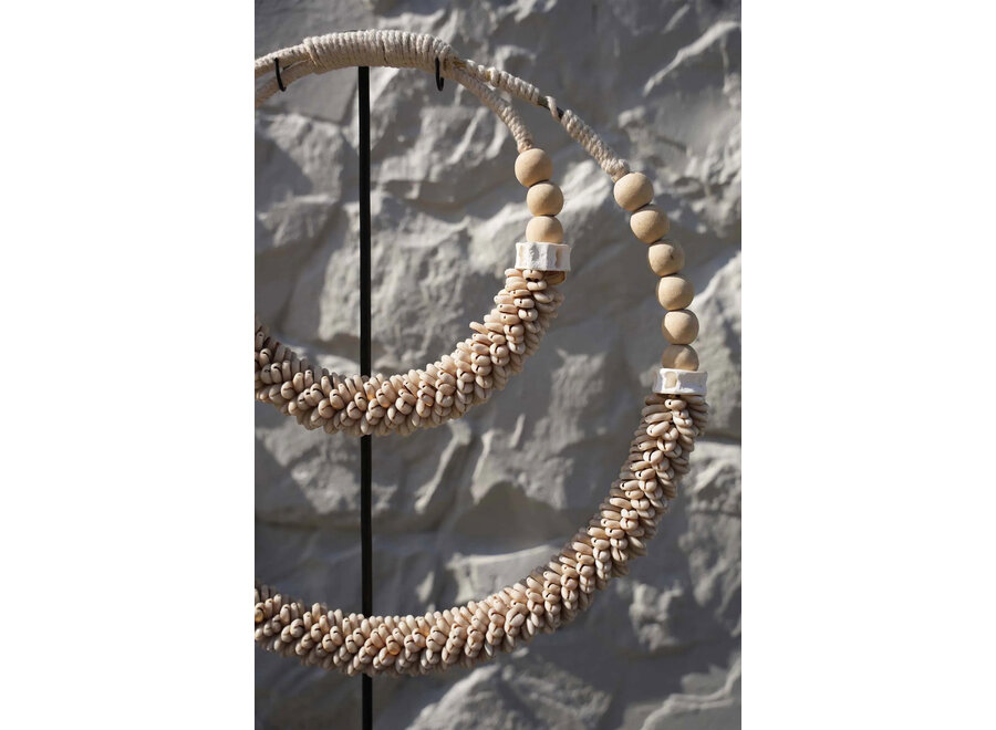 Collier À Double Coquillage Sur Pied - Naturel