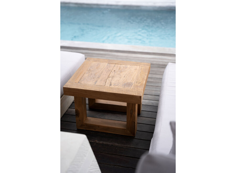 De Reclaimed Teak Bijzettafel - Naturel