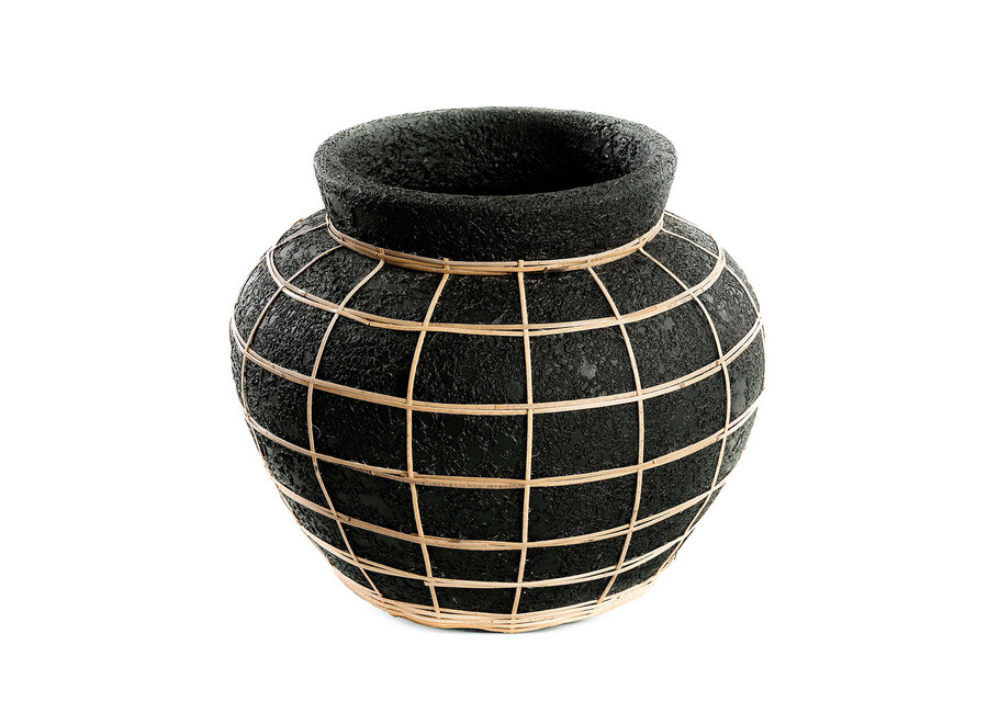 Le Vase Belly - Noir Naturel - L