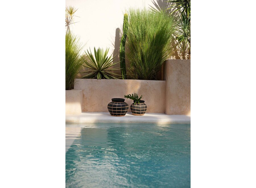 Le Vase Belly - Noir Naturel - L