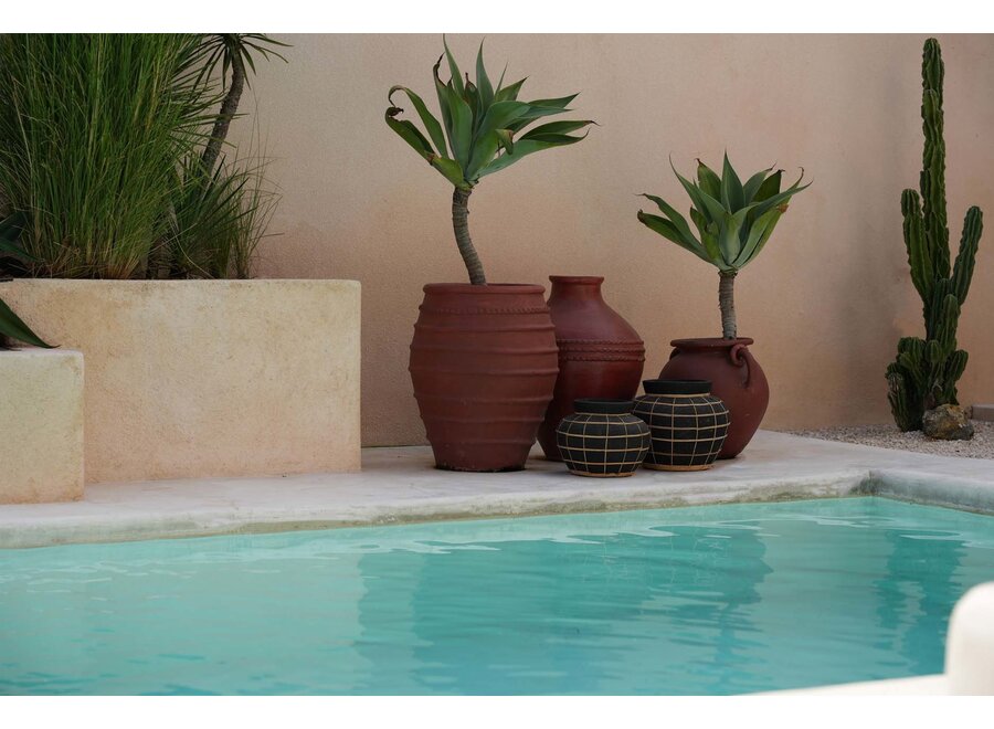 Le Vase Belly - Noir Naturel - L