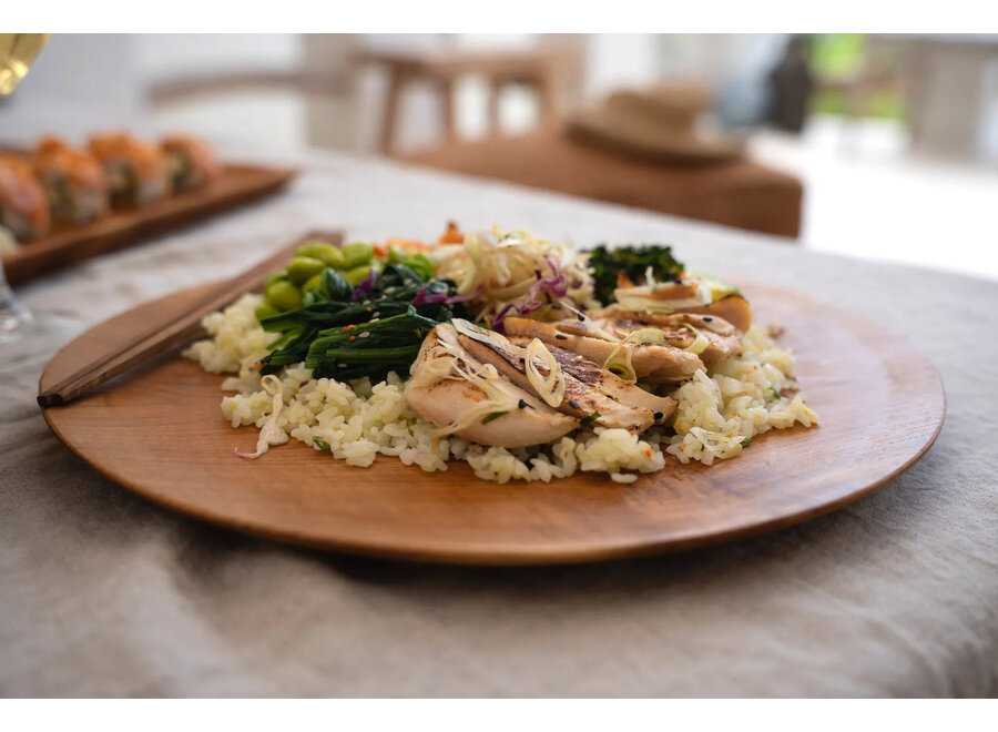 El Plato Redondo De Teca - M