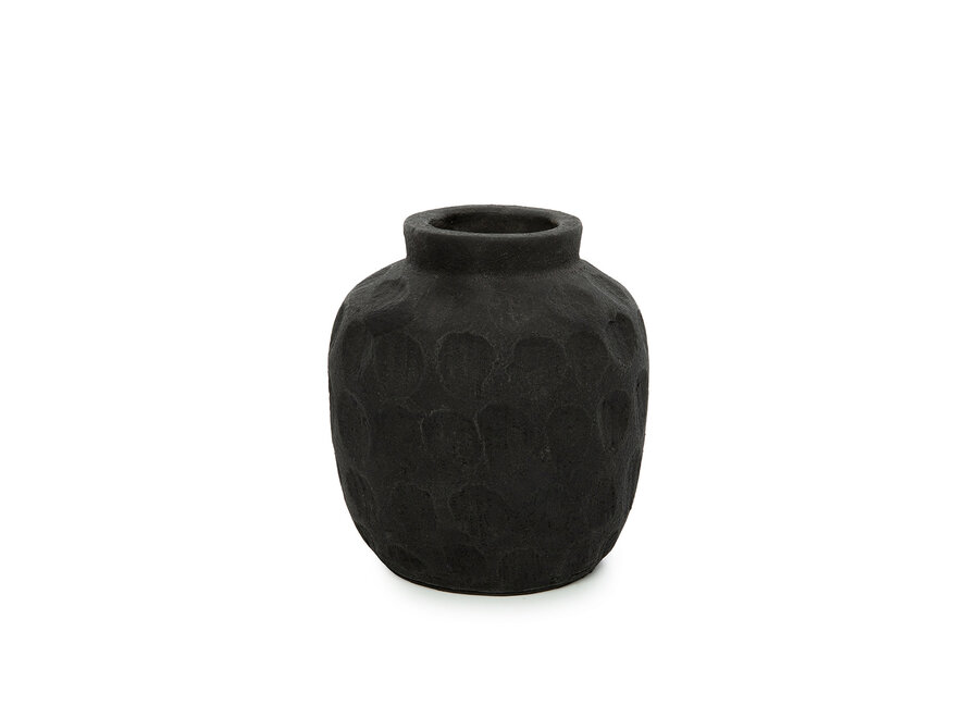 Der Trendy Vase - Schwarz - S