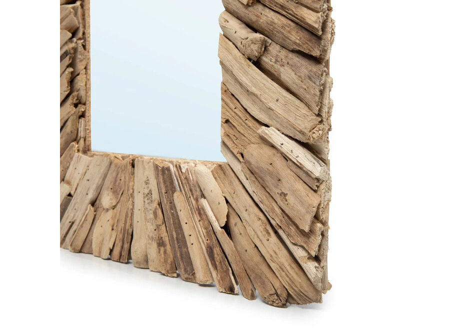De Driftwood Framed Spiegel - Naturel - M