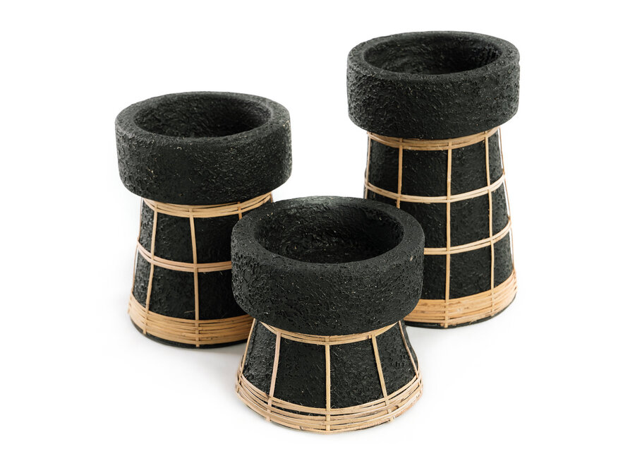 Le Bougeoir Serene - Noir Naturel - S