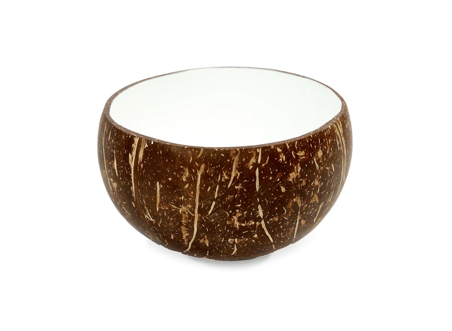 El Bol de Coco para Comida - Blanco Natural