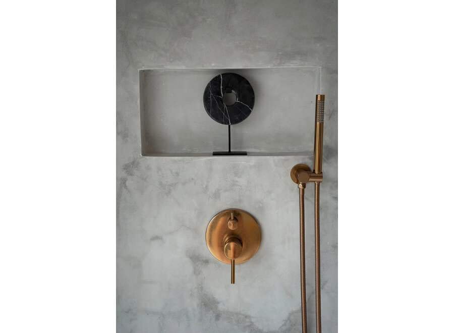 The Marble Disc on Stand - Black - S