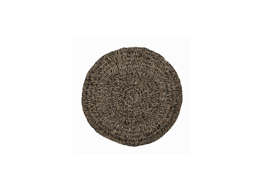 Der Seagrass Teppich - Natur Schwarz - 100