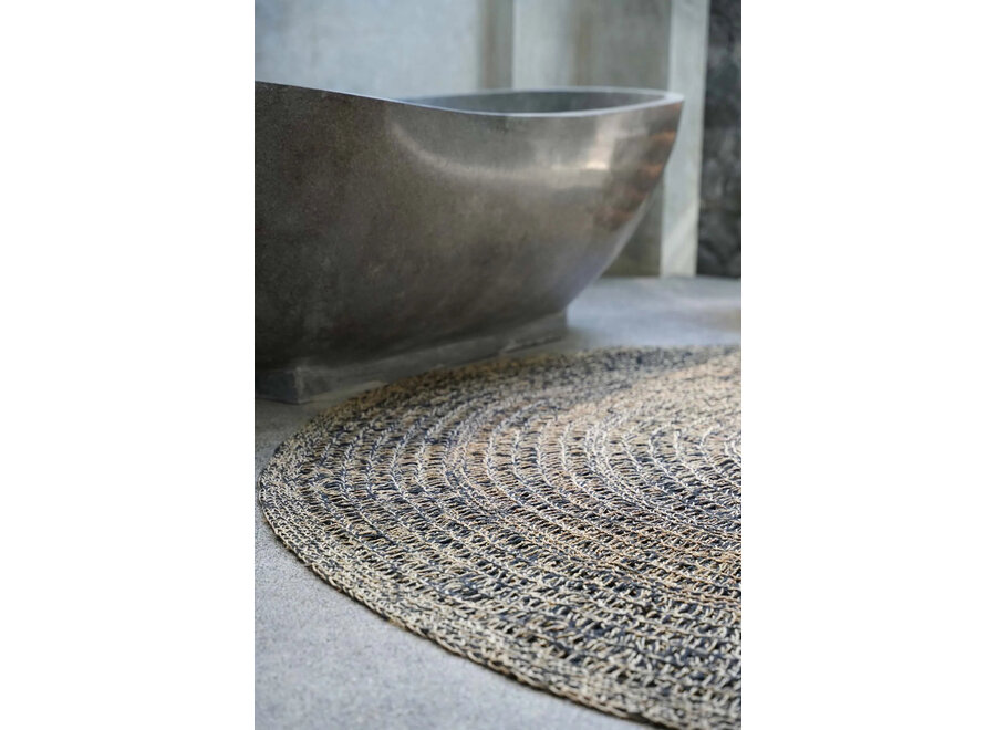 Le Tapis Seagrass - Naturel Noir - 100