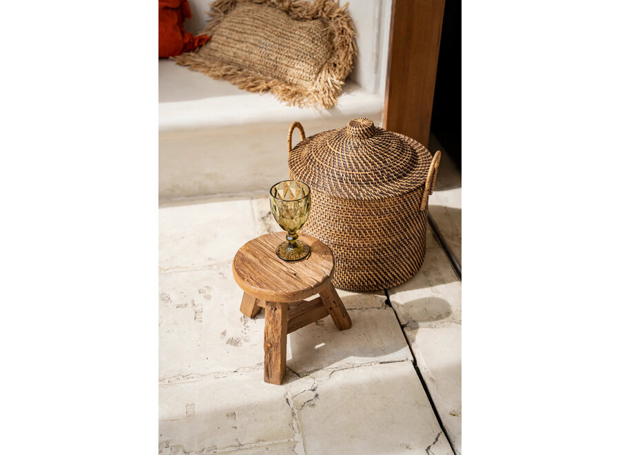 Der Kolonialstil Korb Mit Griffen - Naturbraun