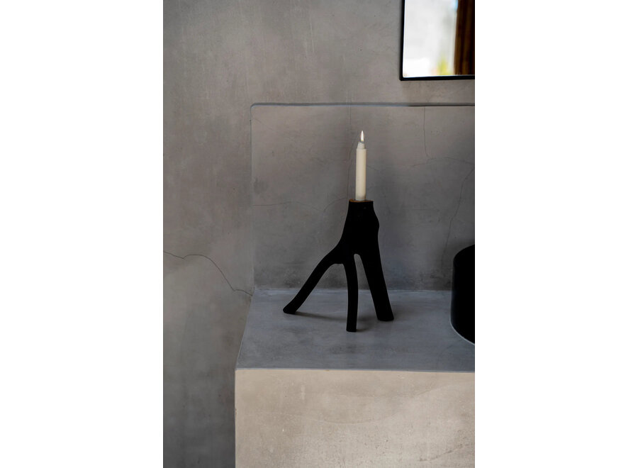 Il Portacandele Triple Twig - Nero