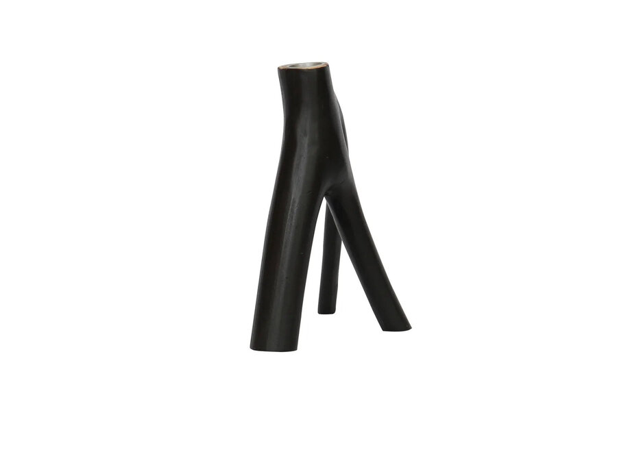 Il Portacandele Triple Twig - Nero