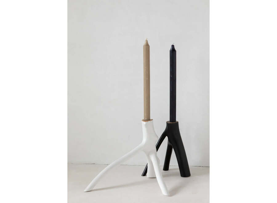 The Triple Twig Candle Holder - Black