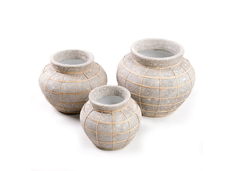 De Belly Vaas - Beton Grijs Naturel - L