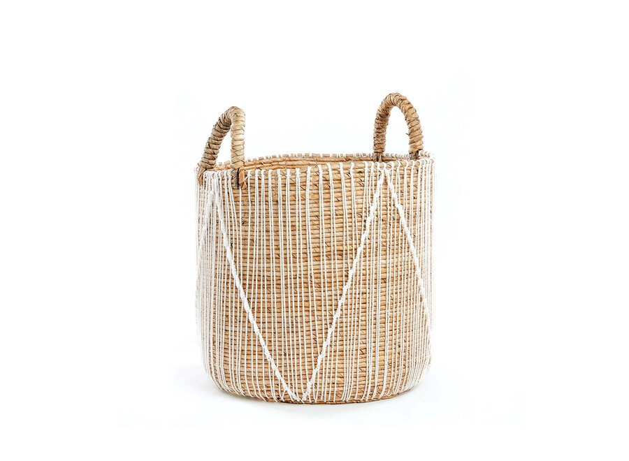 La Cesta De Macramé Con Costura Recta - M