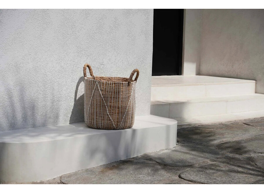 Le Panier Macramé À Couture Droite - M