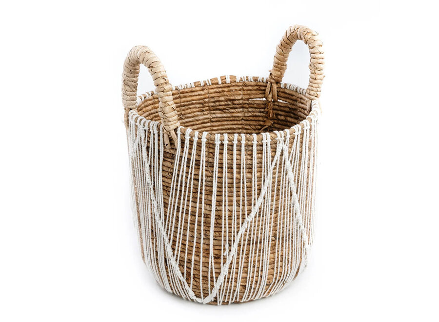 Le Panier Macramé À Couture Droite - M