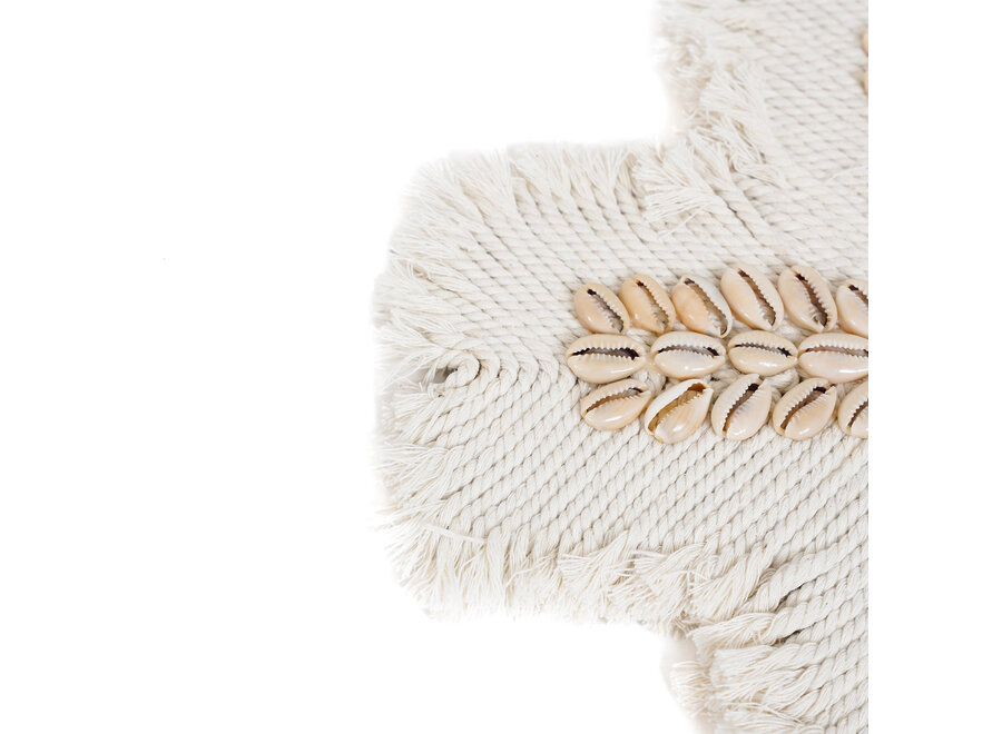 Het Macramé Kruis - Wit