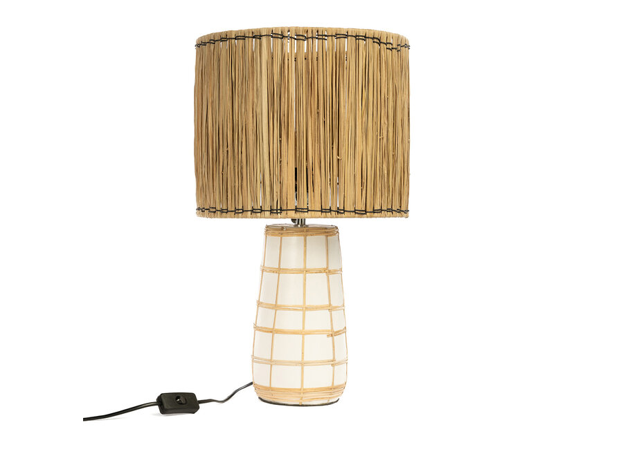 Die Molokai Tischlampe - Weiß Natur