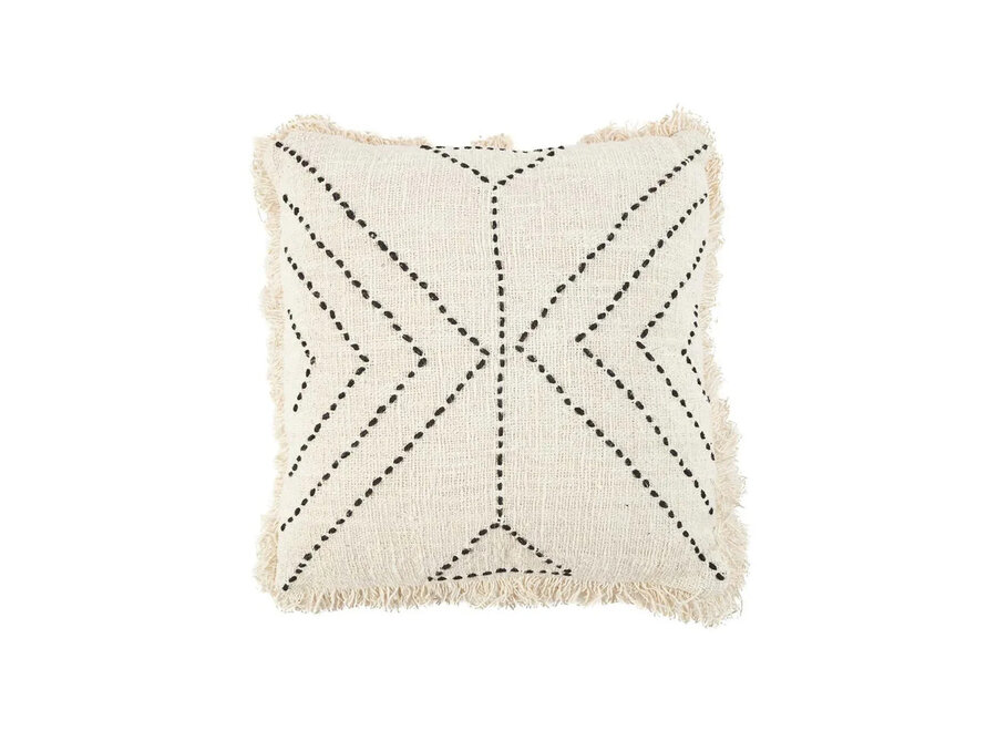Copri Cuscino Tribal - Naturale Nero