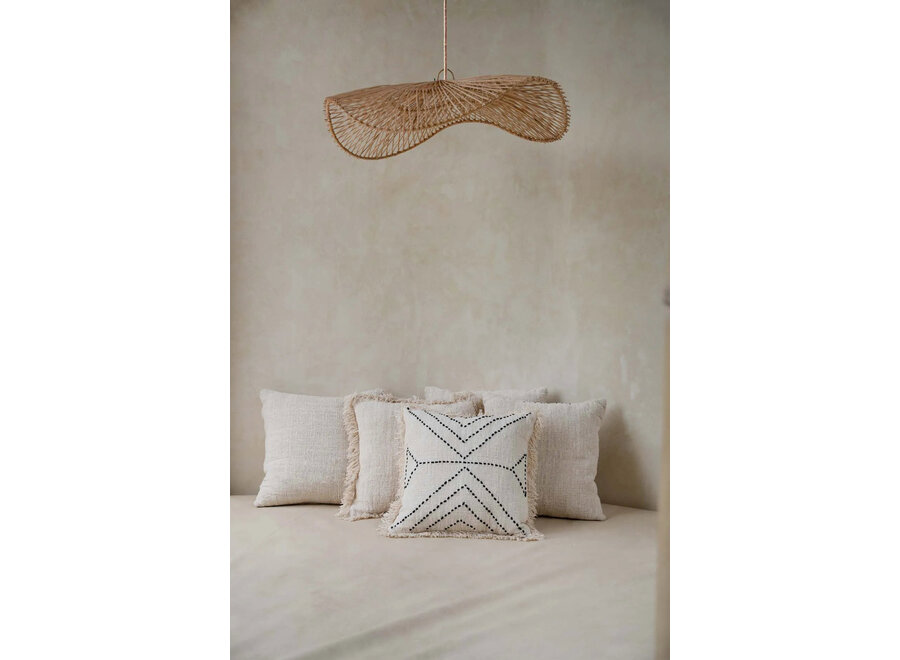 Copri Cuscino Tribal - Naturale Nero