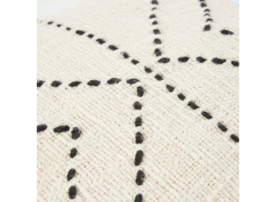 La Funda De Cojín Tribal - Natural Negro