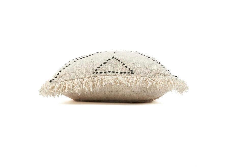 The Tribal Cushion Cover - Natural Black