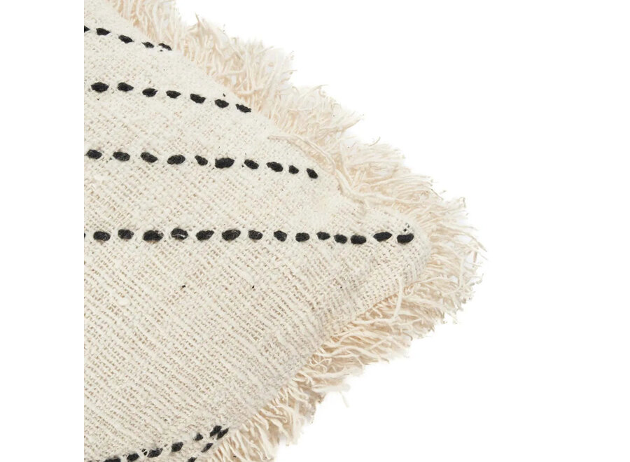 La Funda De Cojín Tribal - Natural Negro