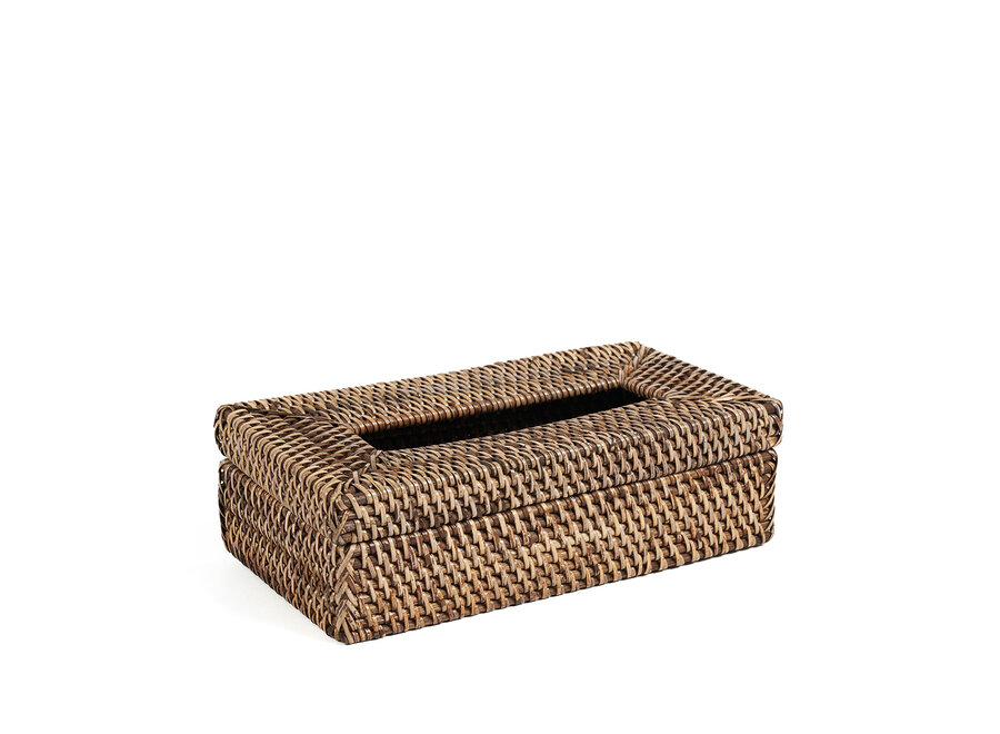 Caja De Pañuelos Rattan Classic - Marrón Natural