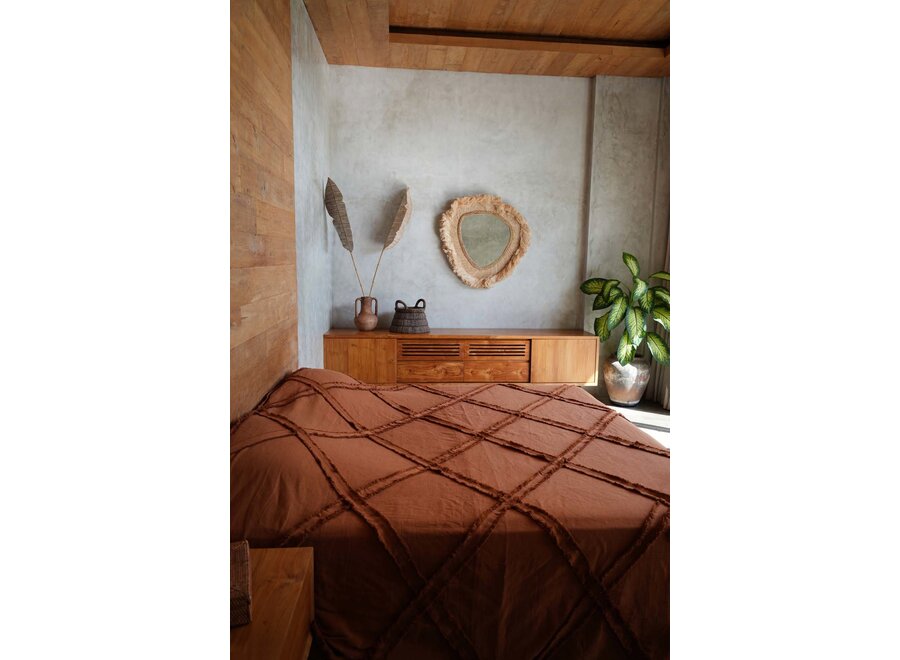 The Berber Bed Throw - Terracotta