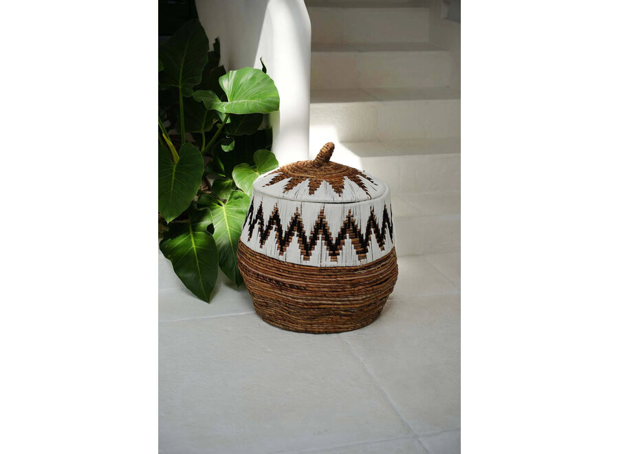 De Little Bay Beach Mand - Naturel Wit - L