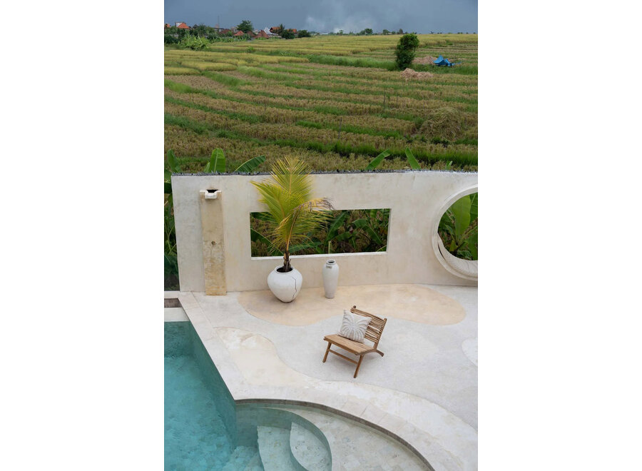 Housse De Coussin Isla Palm - Naturel Blanc