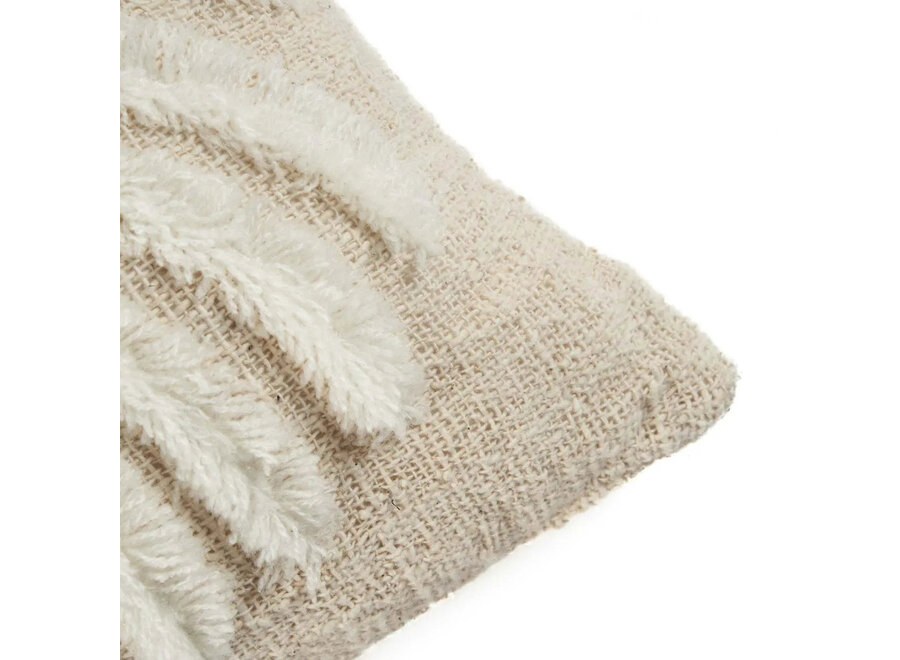 La Funda de Cojín Isla Palm - Natural Blanco