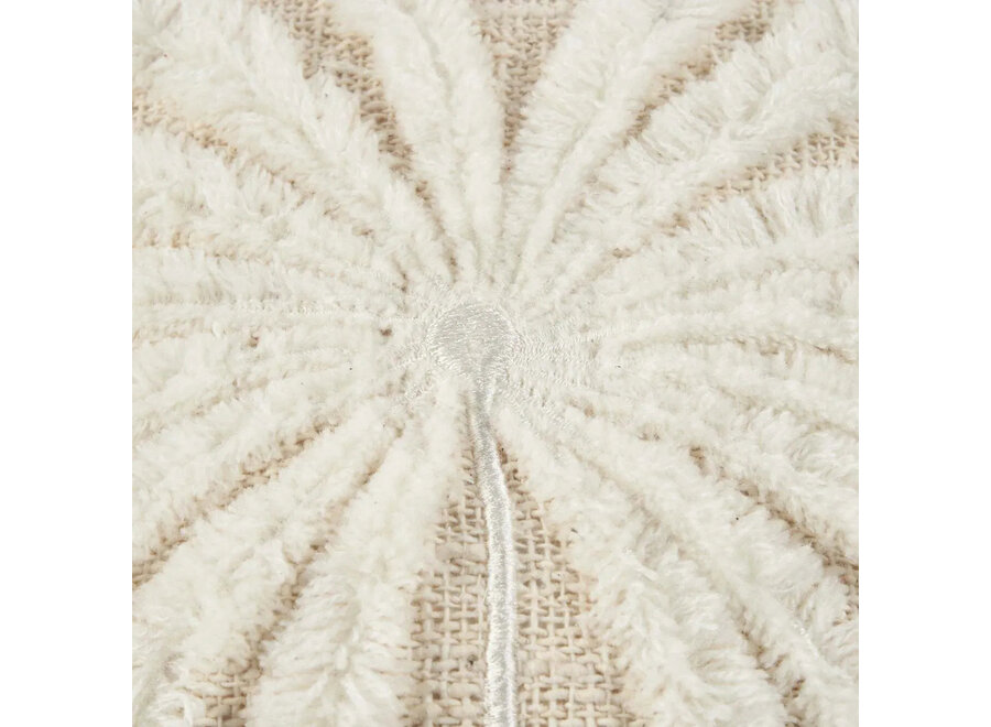 De Isla Palm Kussenhoes - Naturel Wit