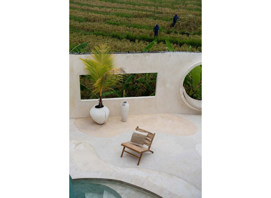 Copricuscino Raffia Stamp - Naturale