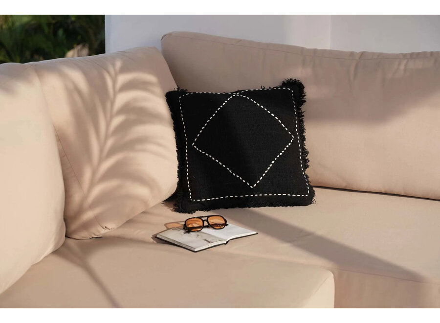 Housse De Coussin Kasbah - Noir Blanc