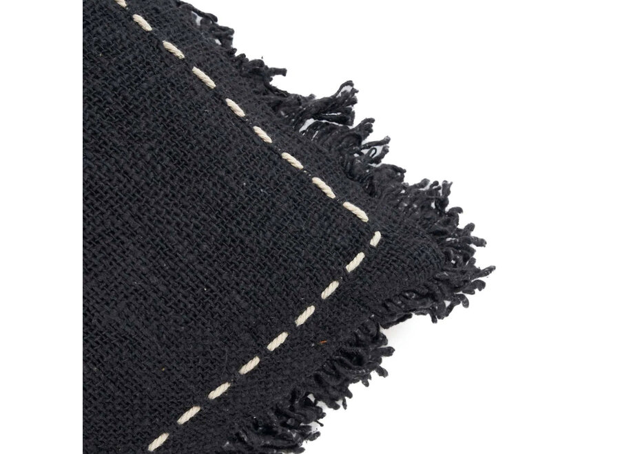 La Funda de Cojín Kasbah - Negro Blanco