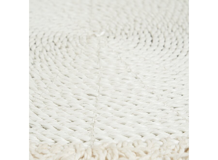 El Mantel Individual Macrame Marriage - Natural