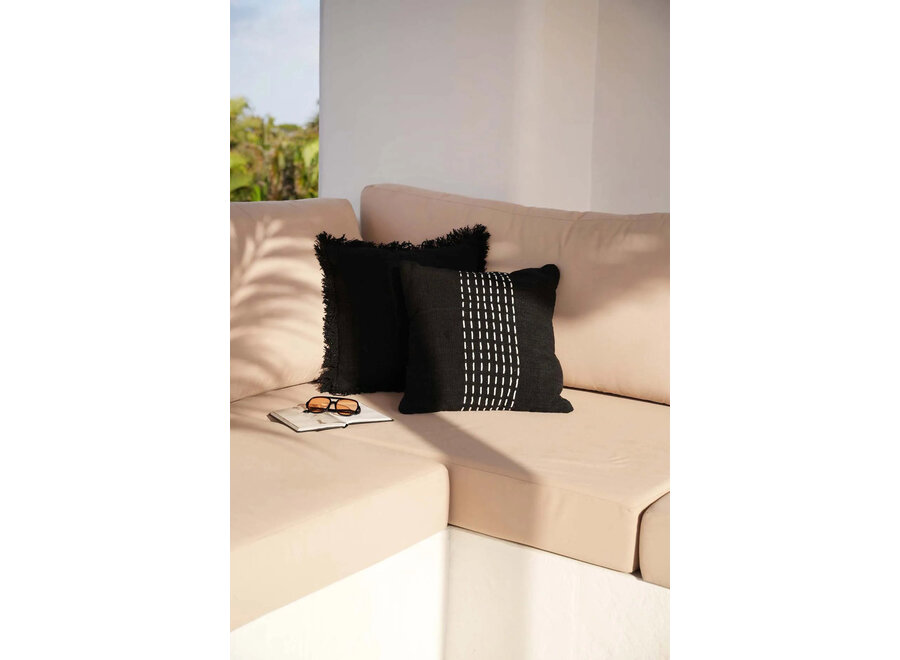 The Drizle Cushion Cover - Black White